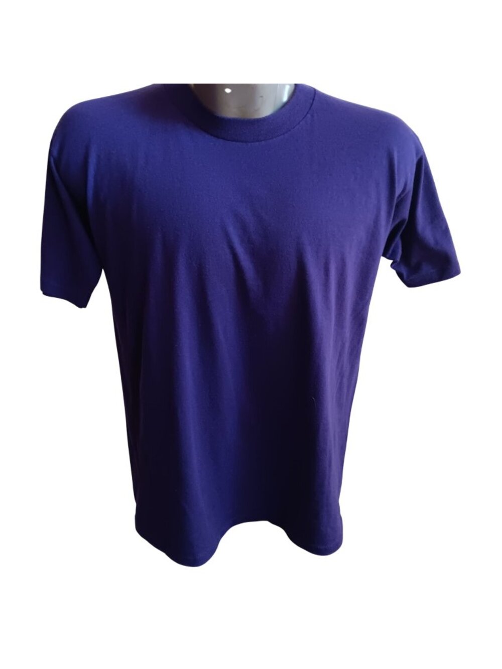 Vintage T-shirt Large ROYAL PURPLE Mens 90s PLAIN T-shirt JERZEES  50/50 USA